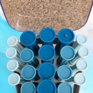 Conair Compact Multi-Size Hot Roller Set 3 Sizes-20 Hair Curlers  W/holders